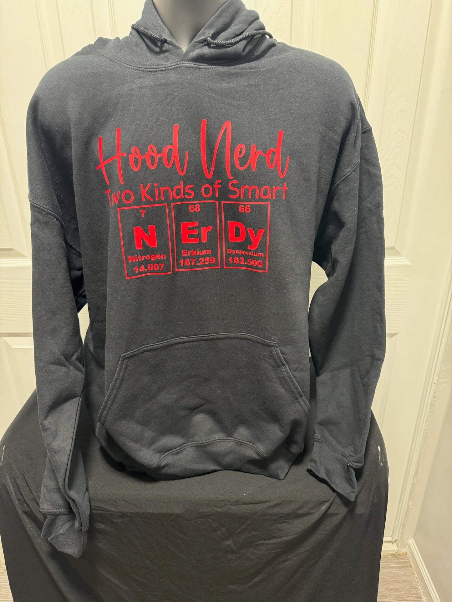 Black/Red Nerdy Hoodie (Unisex)