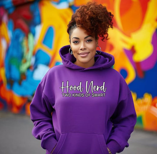 Purple and White Preminum Signature Hoodie (Unisex)