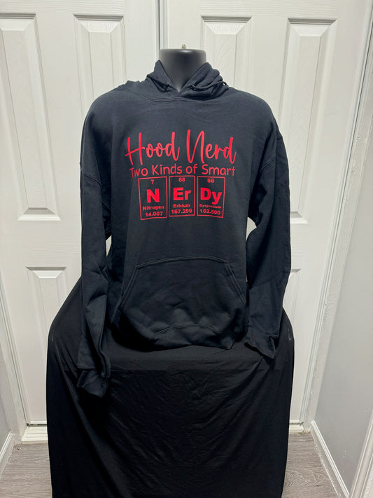 Black/Red Nerdy Hoodie (Unisex)