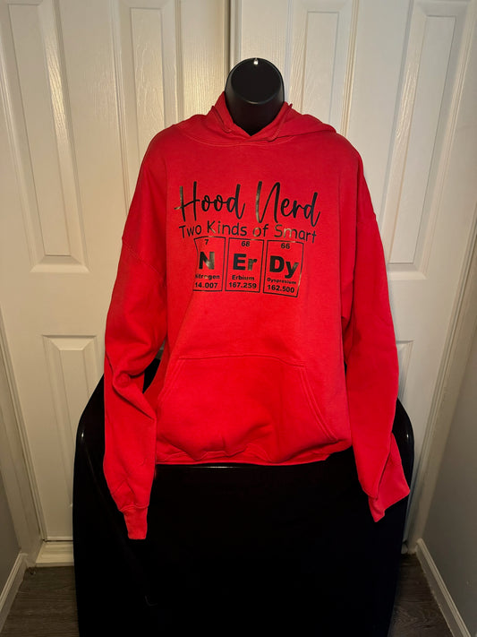 Red/Black Nerdy Hoodie (Unisex)