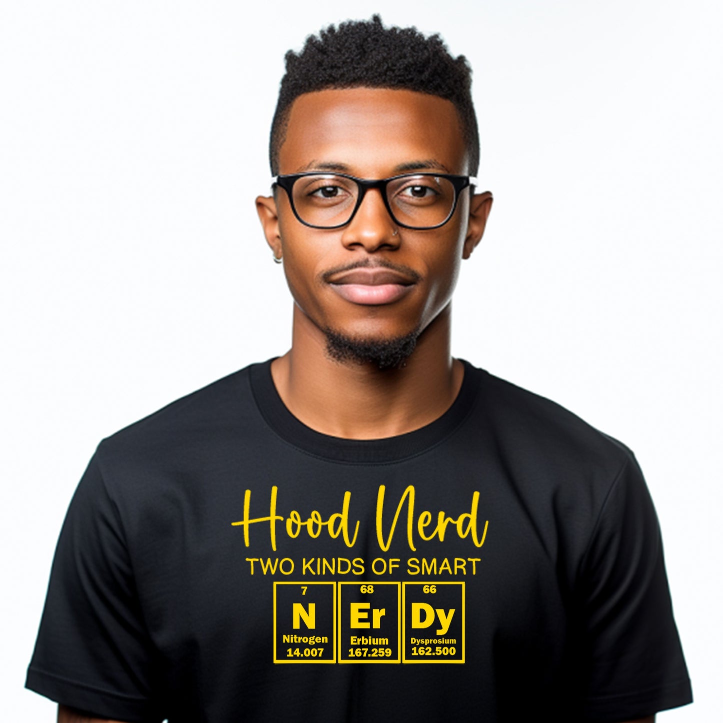 Black/Gold Nerdy T-Shirt (Unisex)