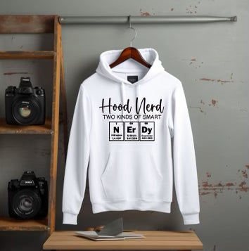 White Nerdy Hoodie (Unisex)