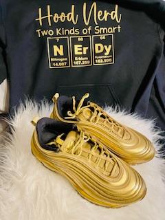 Black and Gold Nerdy Hoodie (Unisex)