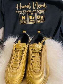 Black and Gold Nerdy Hoodie (Unisex)