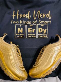 Black and Gold Nerdy Hoodie (Unisex)